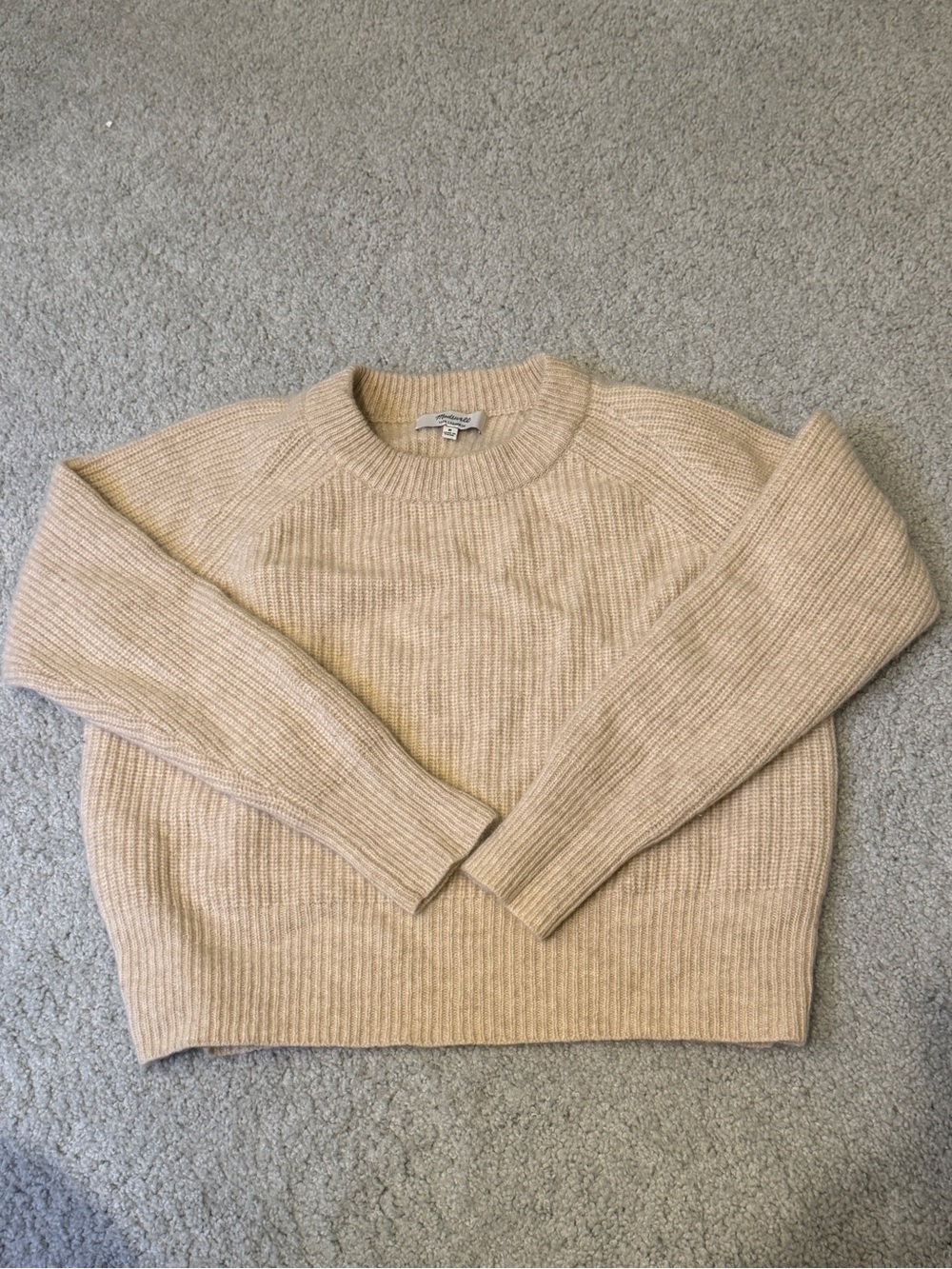 Madewell 100% Cashmere Sweater Beige